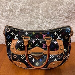 Louis Vuitton Black Multicolor Monogram Rita Hobo Bag